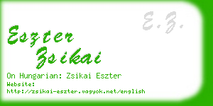 eszter zsikai business card